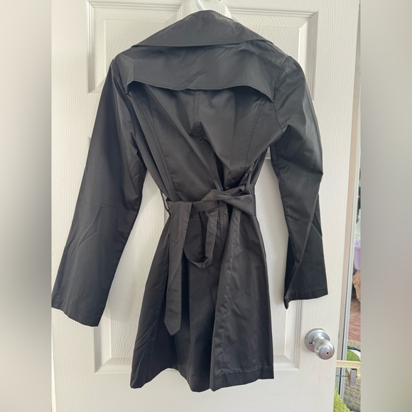 Lumiere Black Double-Breasted Trench Coat - Picture 4 of 5